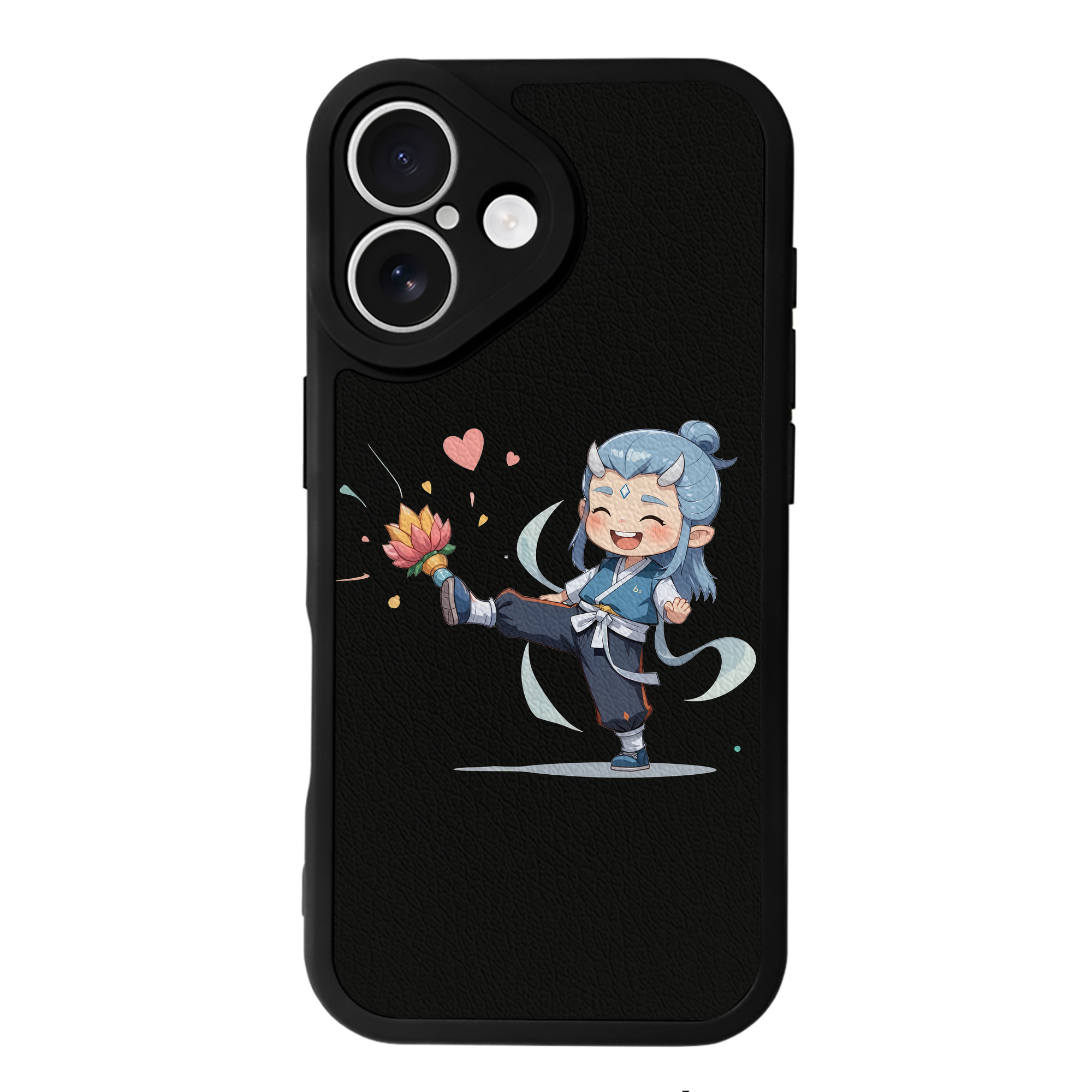 （画像用） Ne Zha 2 ナタ 魔童の大暴れ 【iPhone 16シリーズ対応】シリコンスマホケース（レザー調） 材質：シリコン